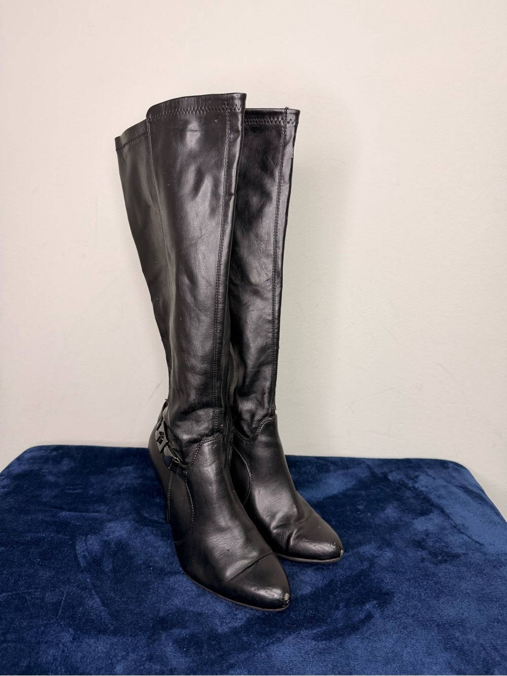 Dana Buchman Black Over-the-Knee Leather Boots